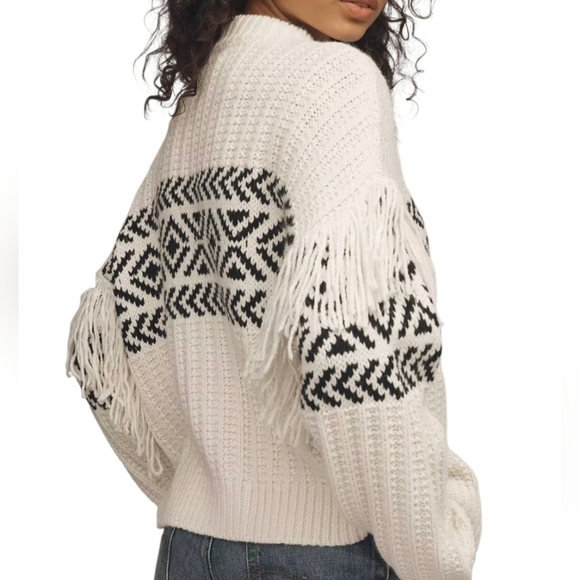 Sanctuary Fringe Detail Ribbed Pullover Sweater  Size Large - Picture 11 of 13